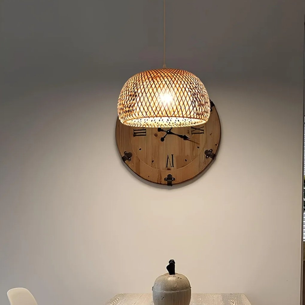 Ravasta House Handmade Bamboo Hanging Lamp, Eco-Friendly Pendant Light for Home, Office, Garden use(Wire, Holder, Ceiling Canopy Included)(Bulb not Included) - Ultra Dome - Image 5